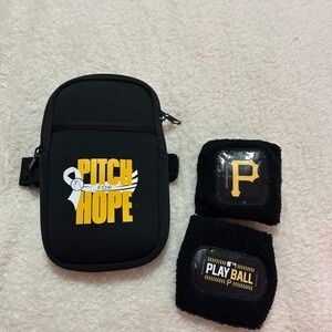 Pitch for Hope Black Wristbands and Pouch